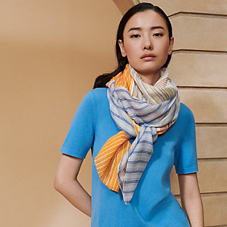 HERMES カシミヤ 大判ストール アプリコット HERMES カシミヤ 大判ストール アプリコット - メルカリ